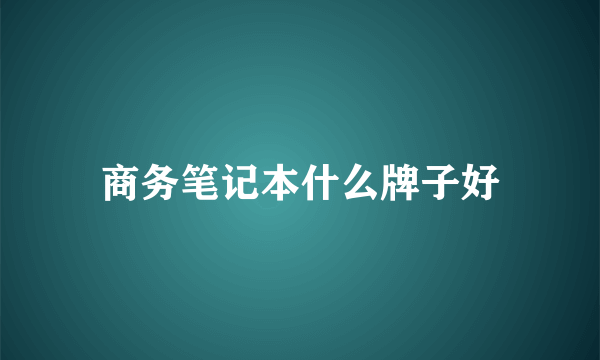 商务笔记本什么牌子好