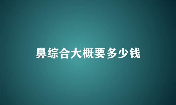 鼻综合大概要多少钱