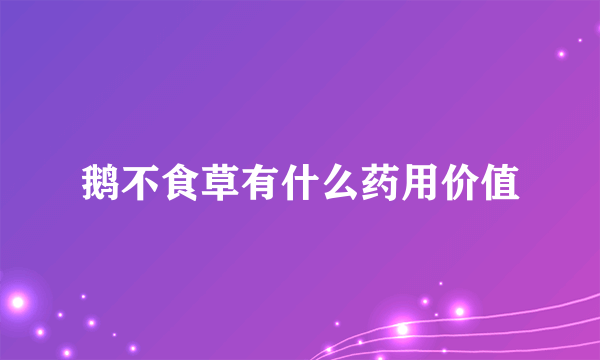 鹅不食草有什么药用价值