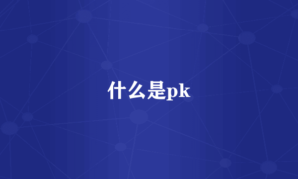 什么是pk