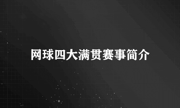 网球四大满贯赛事简介