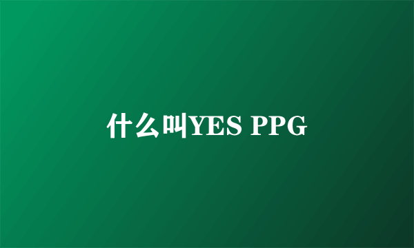 什么叫YES PPG