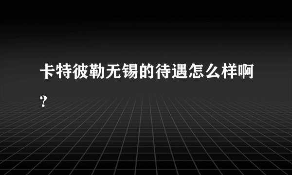 卡特彼勒无锡的待遇怎么样啊？