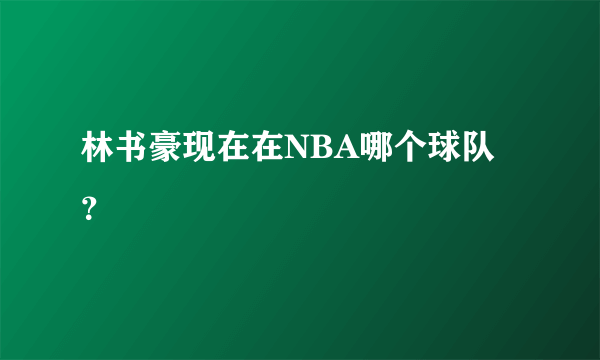 林书豪现在在NBA哪个球队？