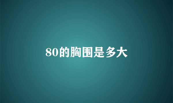 80的胸围是多大