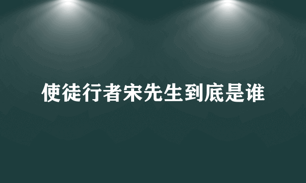 使徒行者宋先生到底是谁