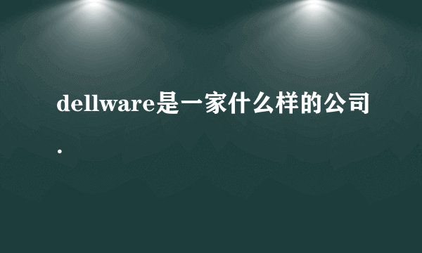 dellware是一家什么样的公司.