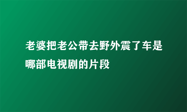 老婆把老公带去野外震了车是哪部电视剧的片段