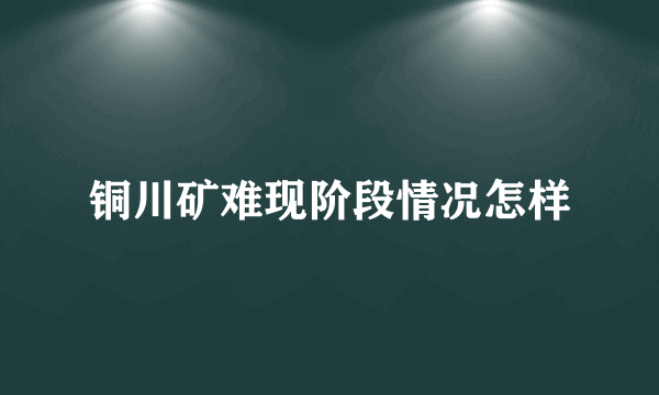 铜川矿难现阶段情况怎样