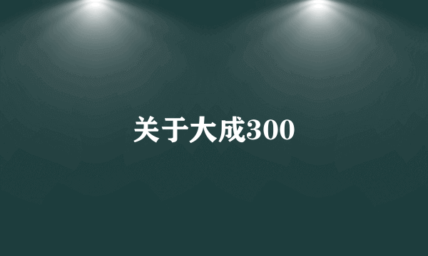 关于大成300