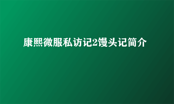 康熙微服私访记2馒头记简介