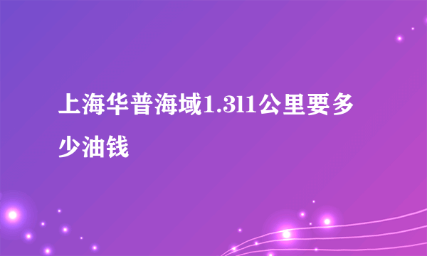 上海华普海域1.3l1公里要多少油钱