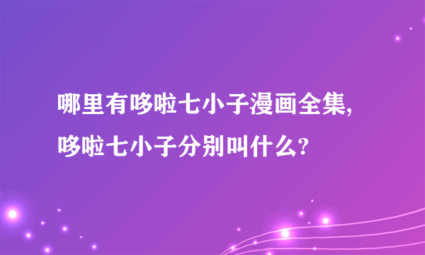 哪里有哆啦七小子漫画全集,哆啦七小子分别叫什么?