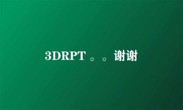 3DRPT 。。谢谢