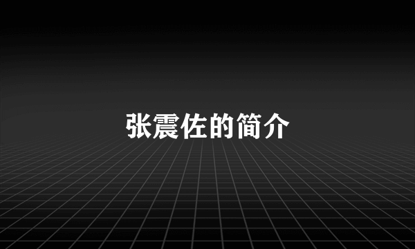 张震佐的简介