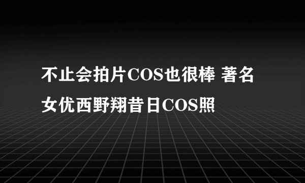 不止会拍片COS也很棒 著名女优西野翔昔日COS照