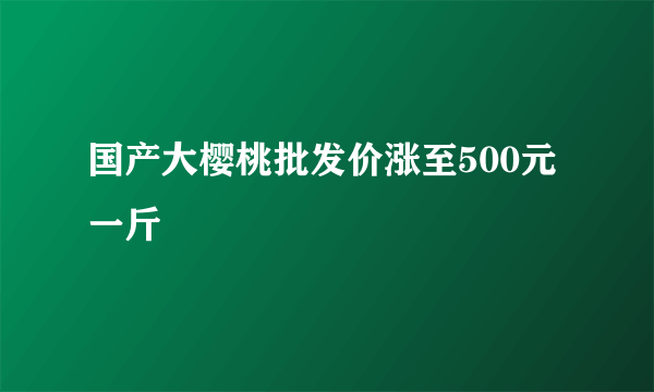 国产大樱桃批发价涨至500元一斤