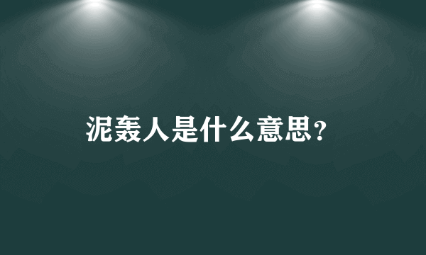 泥轰人是什么意思？