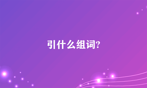 引什么组词?