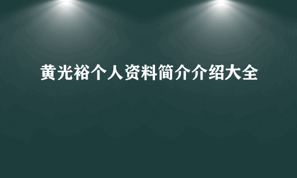 黄光裕个人资料简介介绍大全