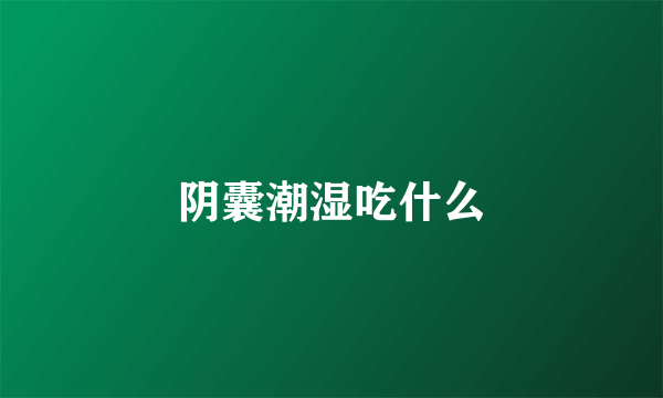 阴囊潮湿吃什么