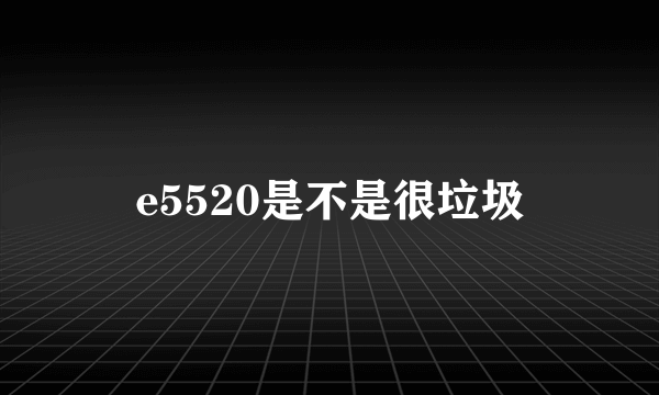 e5520是不是很垃圾