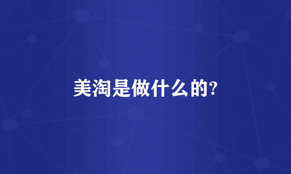 美淘是做什么的?