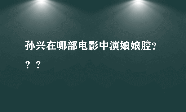 孙兴在哪部电影中演娘娘腔？？？