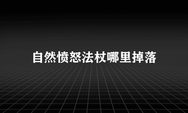 自然愤怒法杖哪里掉落