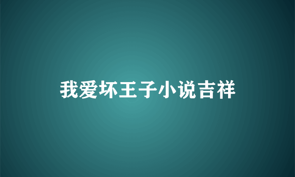 我爱坏王子小说吉祥