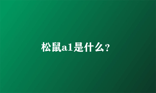 松鼠a1是什么？