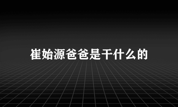 崔始源爸爸是干什么的