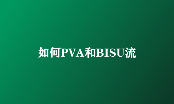 如何PVA和BISU流