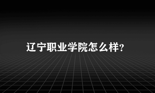 辽宁职业学院怎么样？