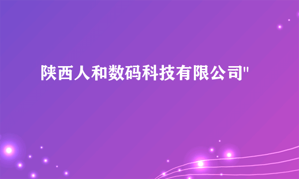 陕西人和数码科技有限公司