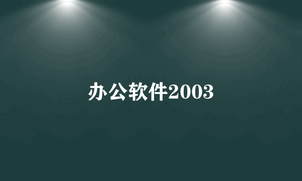 办公软件2003