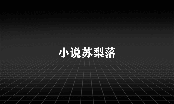 小说苏梨落