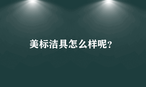 美标洁具怎么样呢？