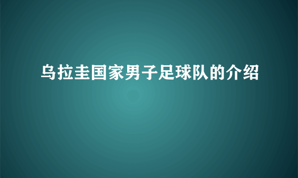 乌拉圭国家男子足球队的介绍