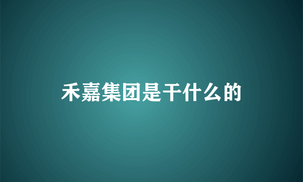 禾嘉集团是干什么的