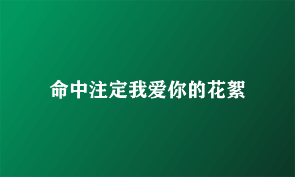 命中注定我爱你的花絮