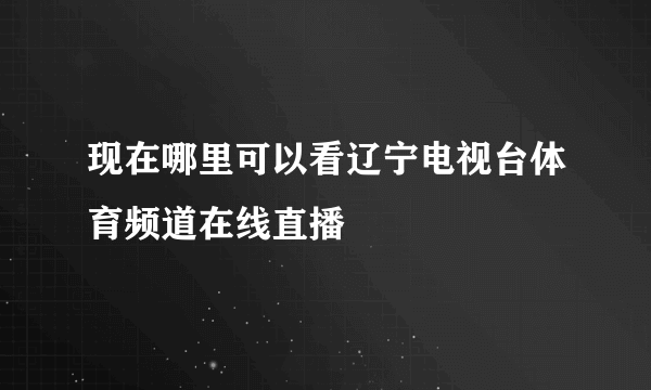 现在哪里可以看辽宁电视台体育频道在线直播