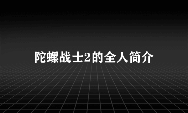 陀螺战士2的全人简介