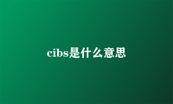 cibs是什么意思