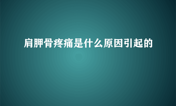 肩胛骨疼痛是什么原因引起的