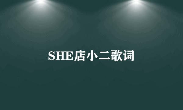 SHE店小二歌词